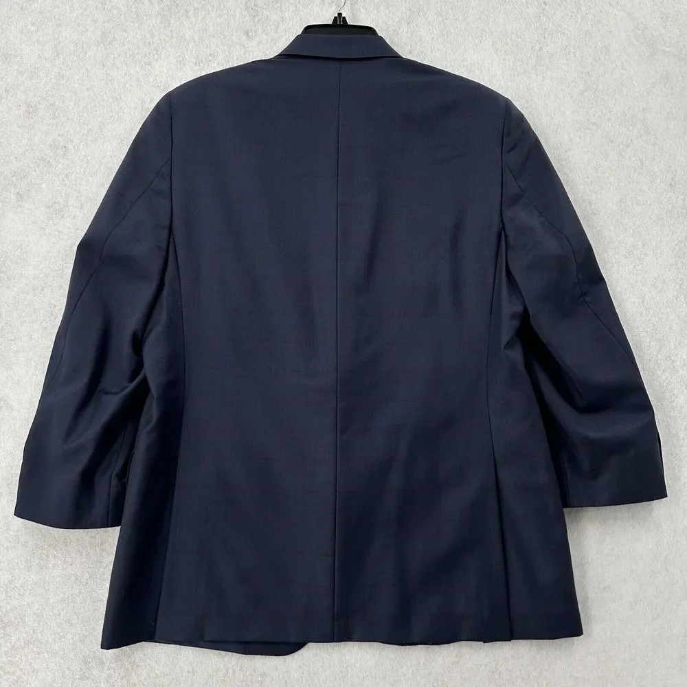 Ermenegildo‎ Zegna Blazer Jacket 42S Windowpane Blue Sport Suit Coat 2-Button